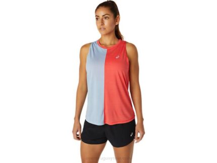 Asics tanque de mujer pomelo rosa niebla estilo moderno