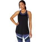 Asics tanque de mujer rendimiento negro estilo moderno