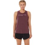 Asics tanque de músculo femenino profundo brezo fruta del dragón