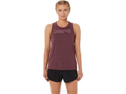 Asics tanque de músculo femenino profundo brezo fruta del dragón