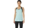 Asics tanque de tiras mujeres azul claro estilo moderno