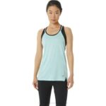 Asics tanque de tiras mujeres azul claro estilo moderno