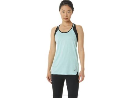 Asics tanque de tiras mujeres azul claro estilo moderno