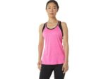 Asics tanque de tiras mujeres rosa glo estilo espacial