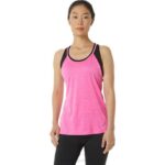 Asics tanque de tiras mujeres rosa glo estilo espacial
