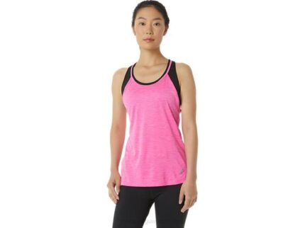 Asics tanque de tiras mujeres rosa glo estilo espacial
