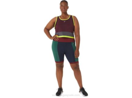 Asics tanque reutilizado mujer granate gris acero estilo fuerte