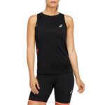 Asics tanque Tokio futurista mujer negro rojo amanecer