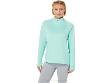 Asics thermopolis mujer sudadera 1/4 zip color brezo fresco