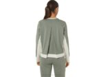 Asics top acampanado reutilizado mujer verde liquen abedul estilo sostenible - Image 2