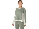 Asics top acampanado reutilizado mujer verde liquen abedul estilo sostenible