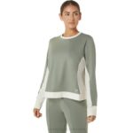 Asics top acampanado reutilizado mujer verde liquen abedul estilo sostenible
