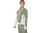 Asics top acampanado reutilizado mujer verde liquen abedul estilo sostenible - Image 3