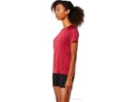 Asics Top C110 Manga Corta Mujer Borgoña Ligero y Con Estilo - Image 3