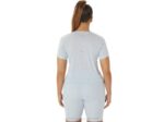 Asics top corto de carrera mujer cielo crema estilo y confort - Image 2