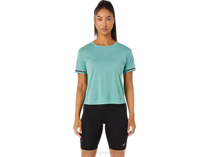 Asics Top Corto de Carrera Mujer Color Sabio Energía y Estilo - Image 1