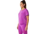 Asics top corto de carrera mujer orquídea ligero y cómodo - Image 3