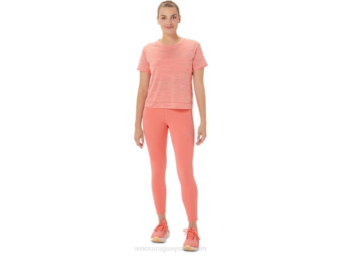 Asics top corto de carrera mujer papaya guayaba estilo y comodidad - Image 4