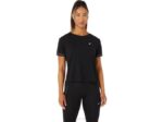 Asics top corto de carrera mujer rendimiento negro atractivo
