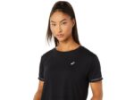 Asics top corto de carrera mujer rendimiento negro atractivo - Image 4