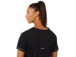 Asics top corto de carrera mujer rendimiento negro atractivo - Image 5