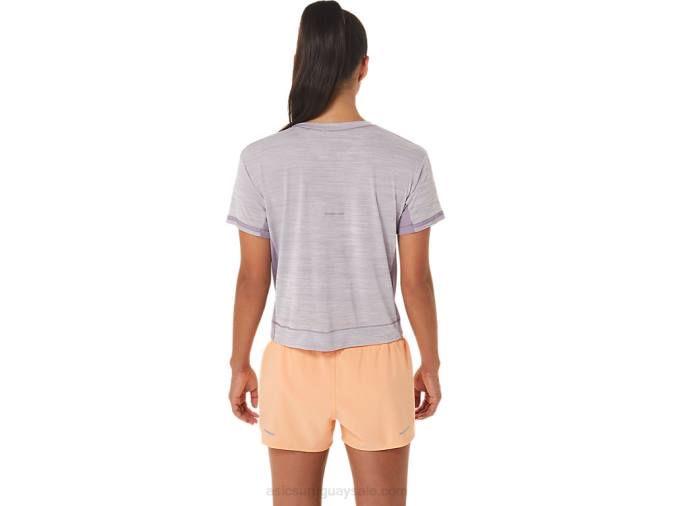 Asics top corto de carrera mujer violeta crepuscular 2LVJ2411 - Image 2