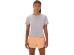 Asics top corto de carrera mujer violeta crepuscular 2LVJ2411