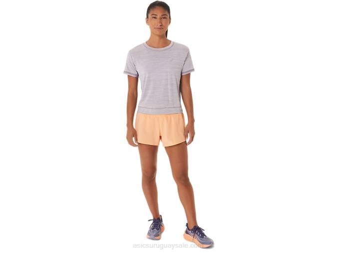 Asics top corto de carrera mujer violeta crepuscular 2LVJ2411 - Image 3