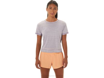 Asics top corto de carrera mujer violeta crepuscular 2LVJ2411