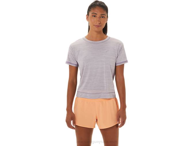 Asics top corto de carrera mujer violeta crepuscular 2LVJ2411 - Image 1
