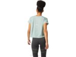 Asics top corto de manga corta sakura pizarra gris mujer elegante - Image 2