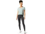 Asics top corto de manga corta sakura pizarra gris mujer elegante - Image 5