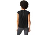 Asics top corto ventilado mujer rendimiento negro - Image 2