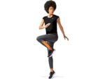 Asics top corto ventilado mujer rendimiento negro - Image 4