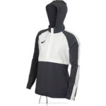 Asics top de chándal elástico mujer gris acero blanco