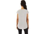 Asics top de manga corta con abertura gris ostra femenino - Image 2