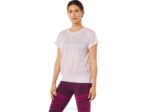 Asics top de manga corta espalda abierta rosa elegante