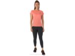 Asics top de manga corta logo fujitrail mujer color papaya - Image 5