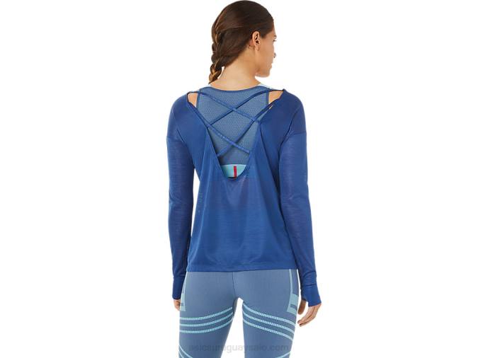 Asics top de manga larga espalda abierta mujer gran tiburon elegante - Image 2