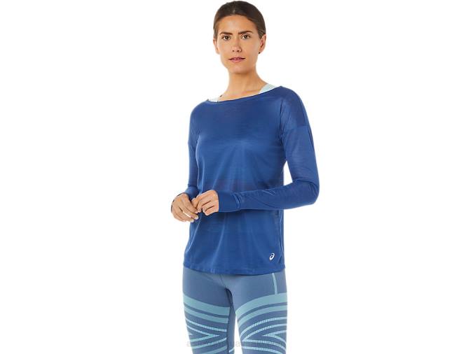 Asics top de manga larga espalda abierta mujer gran tiburon elegante - Image 1