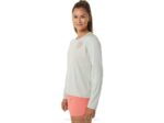 Asics top de manga larga logo Fujitrail mujer salvia ligera deportivo - Image 3