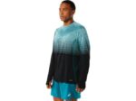 Asics top de manga larga sin costuras hombre pino terciopelo negro rendimiento deportivo - Image 3