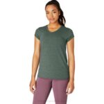 Asics Top de Mujer Cuello en V Hiedra Brezo Estilo Moderno y Confortable