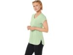 Asics top de mujer cuello en v jaspeado verde brezo - Image 3
