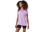 Asics Top de Mujer Cuello en V Lavanda Brillo Jaspeado - Image 2