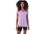Asics Top de Mujer Cuello en V Lavanda Brillo Jaspeado