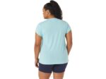 Asics top de mujer jaspeado cuello en v azul claro - Image 2