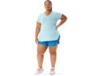 Asics top de mujer jaspeado cuello en v azul claro - Image 4