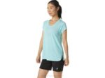Asics top de mujer jaspeado cuello en v azul claro - Image 6