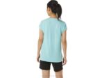 Asics top de mujer jaspeado cuello en v azul claro - Image 7